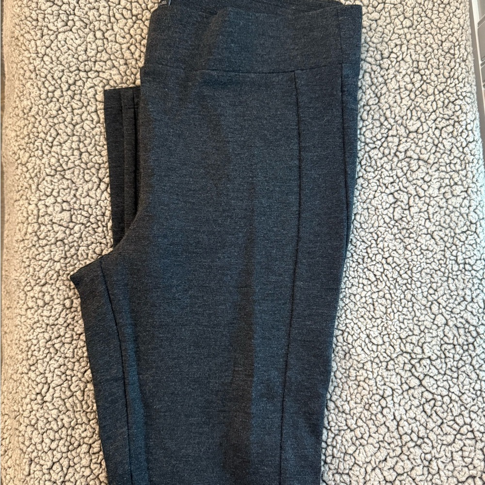 LOFT Gray Leggings with Stretchy Fabric and Wide Waistband
